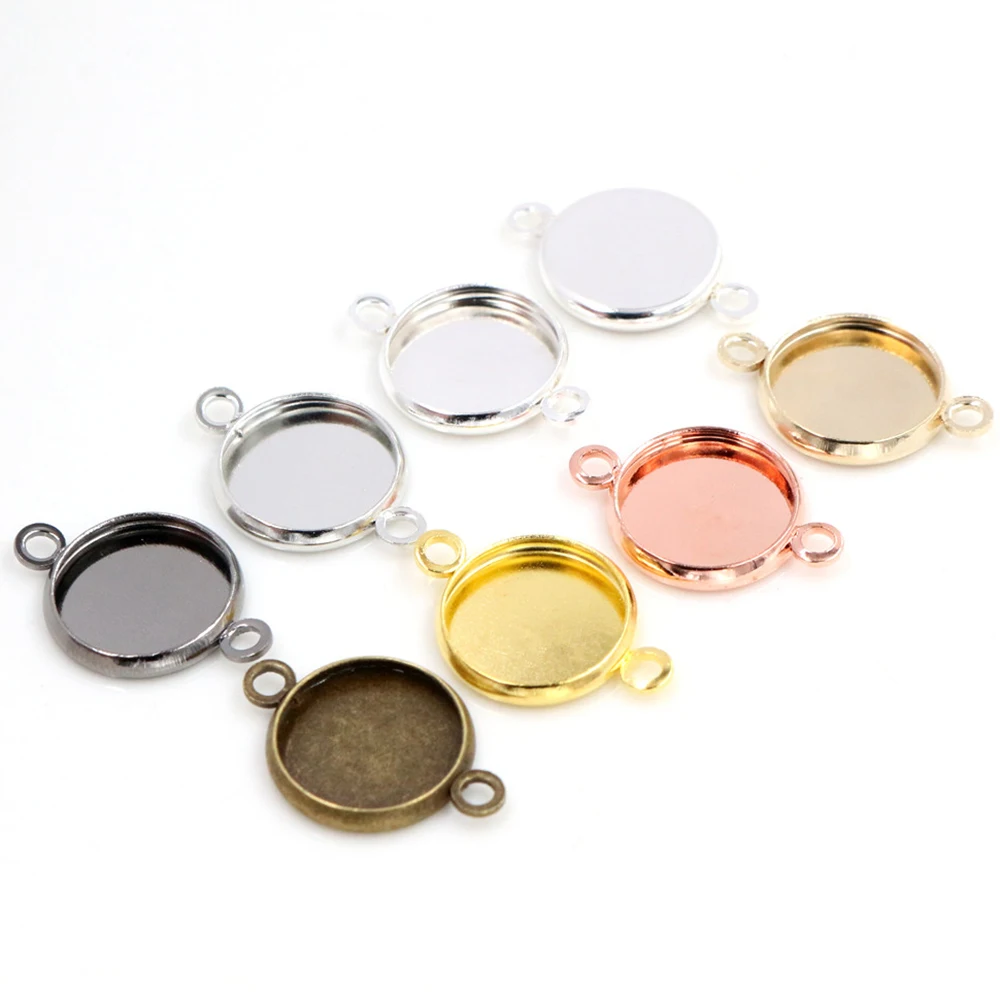 Top Trends: 8-25mm Cabochon Base Tray Bezels Blank Gold Bracelet Setting Supplies For Jewelry Making Findings Accessories Shoppable Styles - Image 6