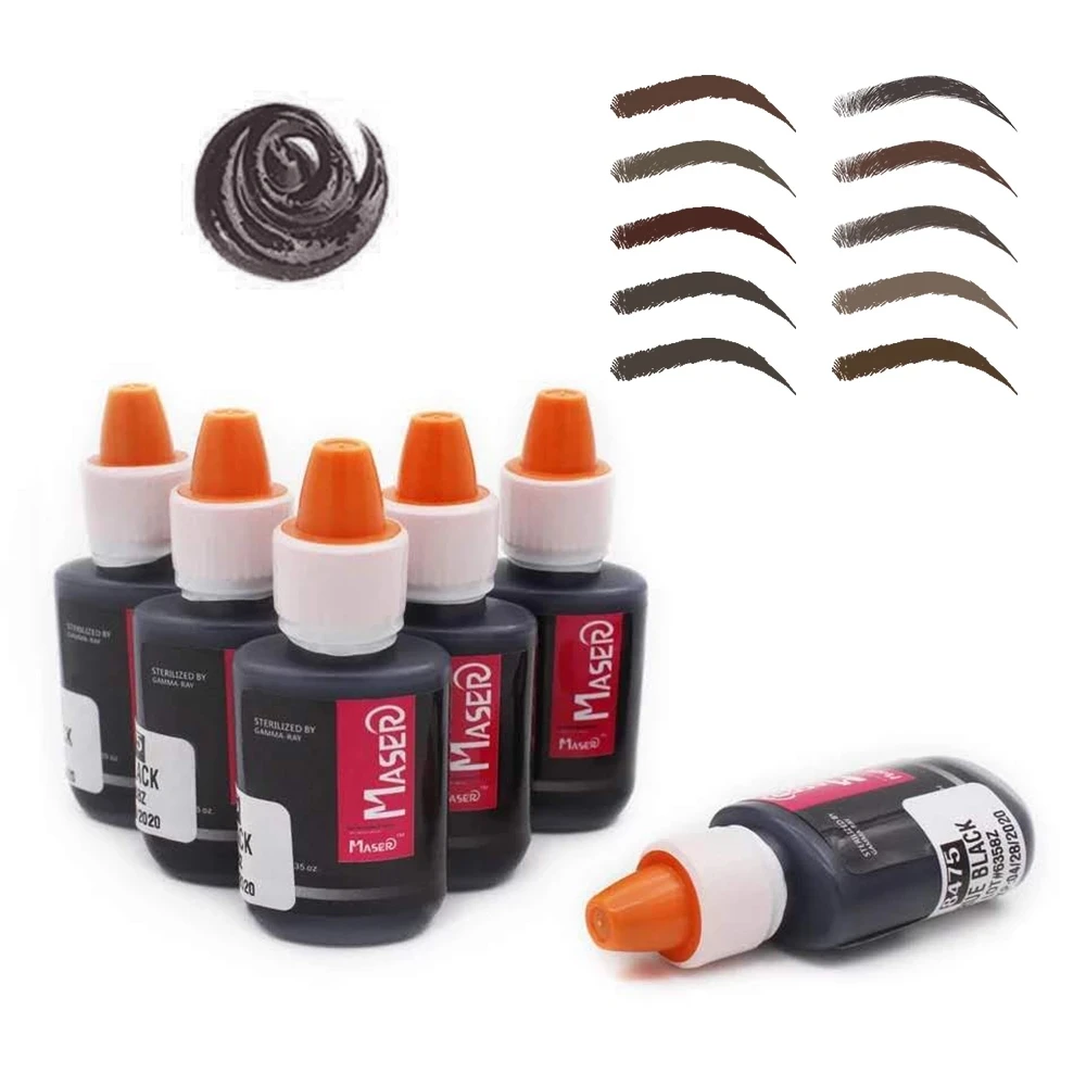 Top Trends: Maser 10ml Tattoo Pigment Inks 16 Colors Permanent Makeup Pigments For Eyebrows Microblading Beauty Safe For Tattoo Machine Pen Shoppable Styles