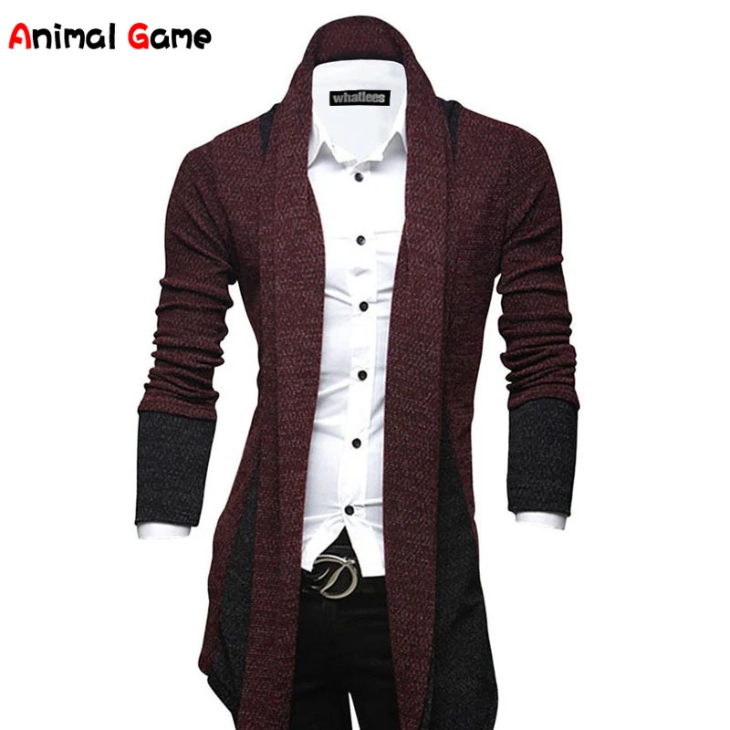 Top Trends: Winter Coats For Men Cardigan Men's Warm Sweater Korean Fashion Autumn / winter Splicing Man Cardigans Male Oversize Jackets Shoppable Styles