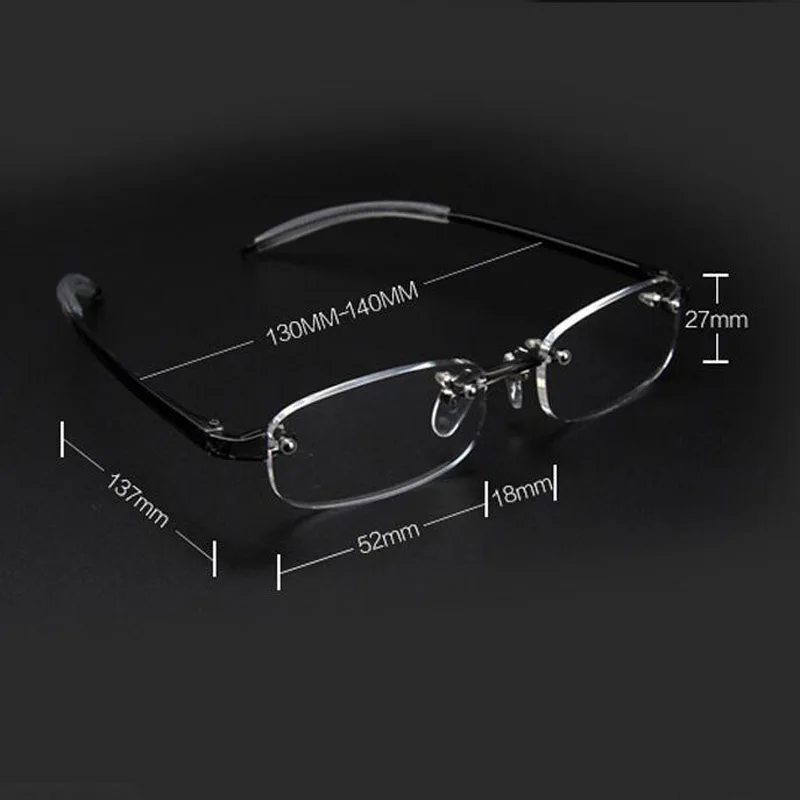 Top Trends: New Frameless Myopic Glasses Gray Frame Eyeglasses Men Women Rimless Super Light Frame Myopia Glasses 100 ~ 400 Degrees Shoppable Styles - Image 5