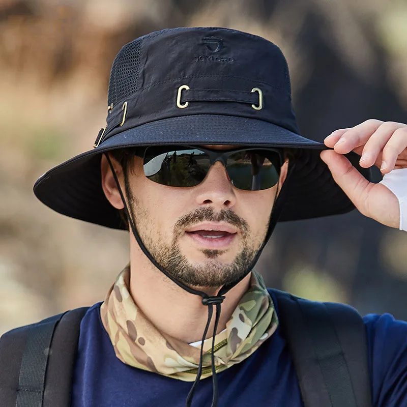 Top Trends: W22 Fisherman Hat Men And Women Mesh Holes Breathable Outdoor Fishing Mountaineering Sun Hat Casual Summer New Style Shoppable Styles