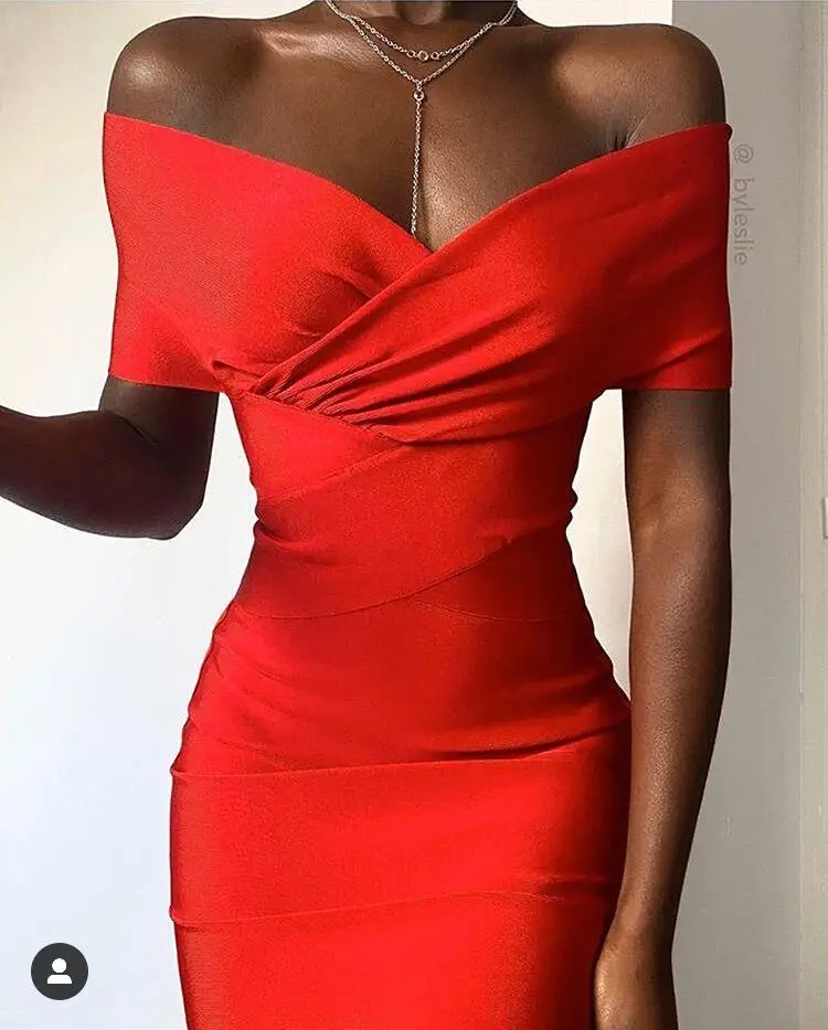 Top Trends: High Quality New Summer Women Bodycon Sexy Off The Shoulder Rayon Bandage Dress Club Dress Midi Celebrity Party Dress Shoppable Styles