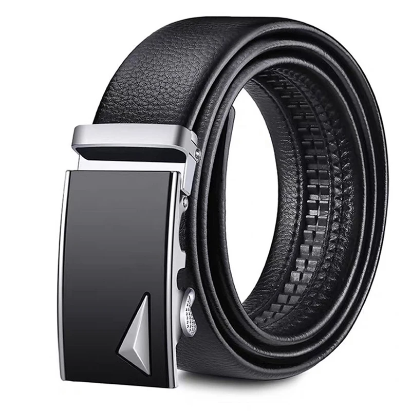 Top Trends: Men&#039;s Belt Leather Automatic Buckle Belt Young People 2023 New Korean Version Of The Trend Of Casual Business Black Pants Belt Shoppable Styles