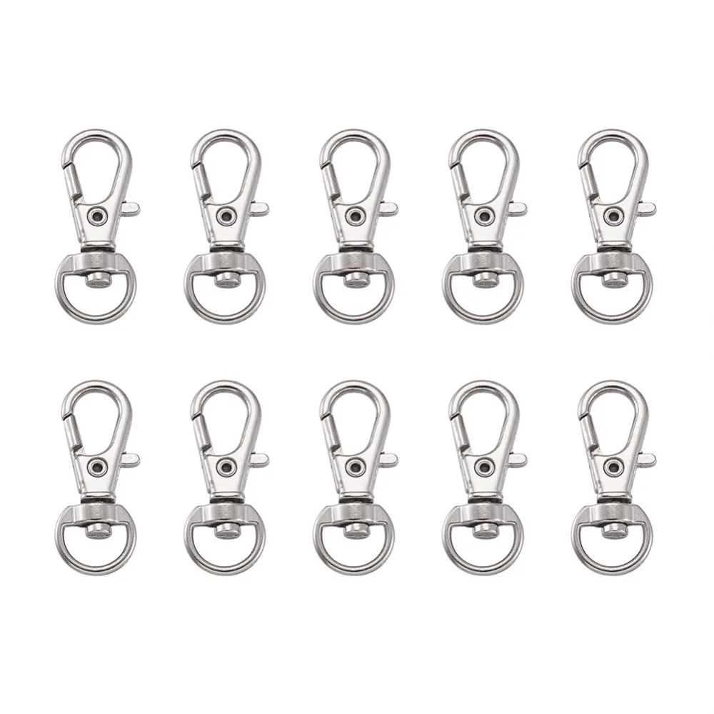 Top Trends: 100pcs Alloy Swivel Lanyard Snap Hook Lobster Claw Clasps Jewelry Making Supplies Bag Keychain DIY Accessories About 30.5x11x6mm Shoppable Styles