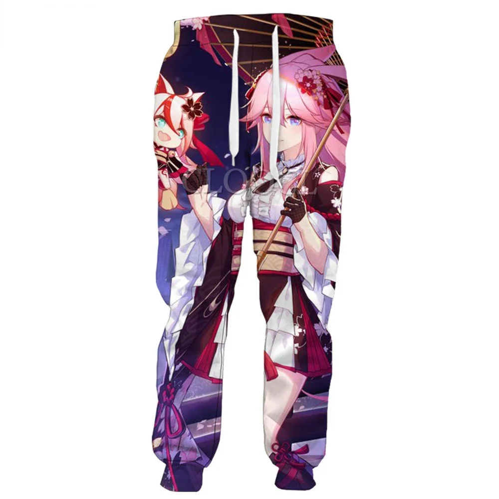 Top Trends: Men Trousers Games Genshin Impact 3D Print Anime Women Clothing Fashion Sweatpants Unisex Hip Hop Jogging Pants Shoppable Styles