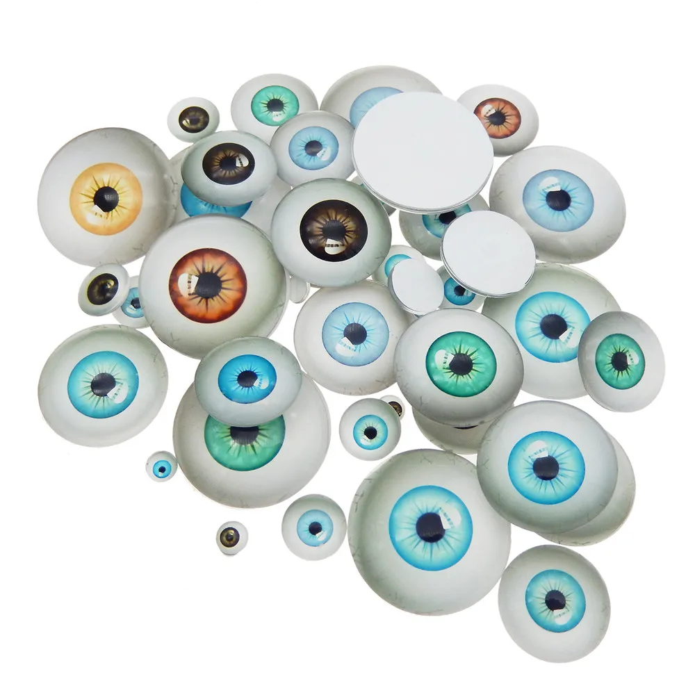 Top Trends: 6 8 10 12 15 18 20 25 30MM Lucky Evil Eye Glass Flatback Scrapbooking Dome Cabochons Dragon Cat Animal Eyeballs For Doll DIY Shoppable Styles