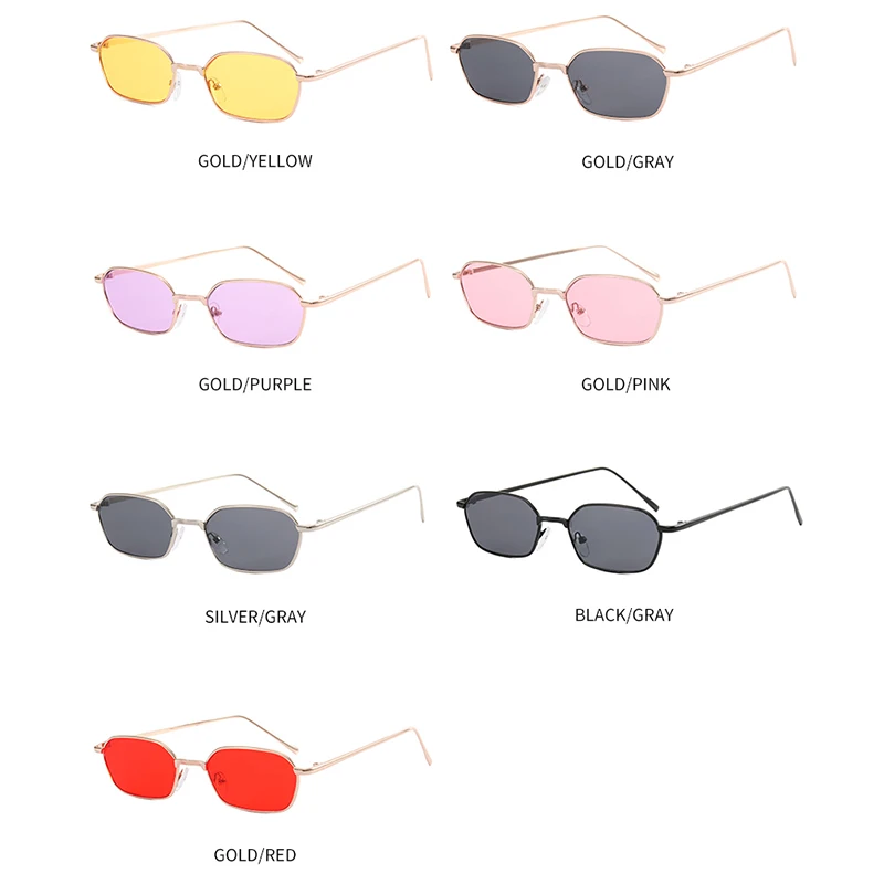 Top Trends: 2022 Fashion Sunglasses Women / Men Luxury Brand Designer Accessories Frame Gold Color Metal Rectangle Summer Sun Glasses Trend Shoppable Styles - Image 6