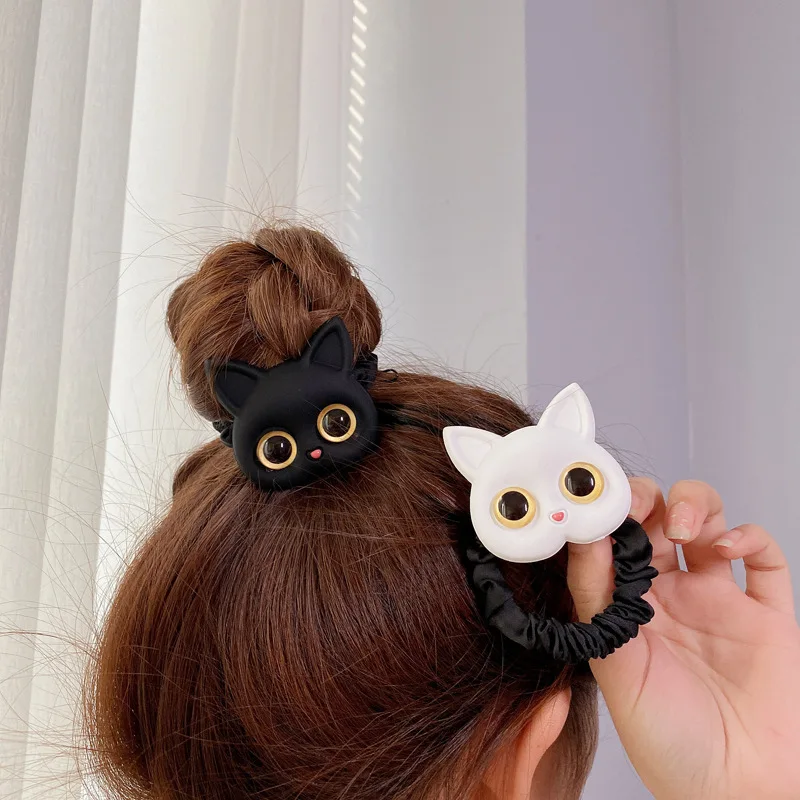 Top Trends: 2023 New Women Cute Cat Rubber Bands Elastic Hair Bands Korean Headwear Children For Girls Lovely Hair Accessories Ornaments Shoppable Styles - Image 4