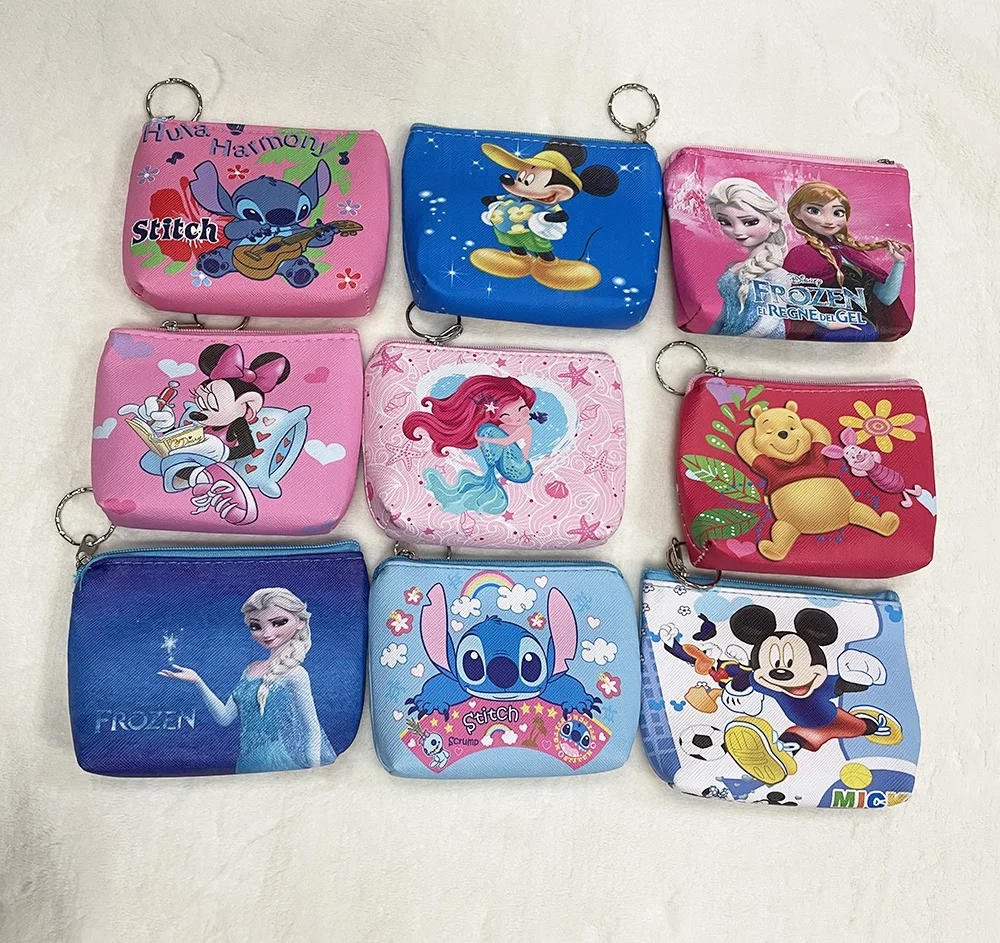 Top Trends: Disney Princess Children Cartoon Coin Purse Mermaid Frozen Girl Bag Coin Elsa Handbag Boy Mickey Clutch Plush Wallet Pu Shoppable Styles