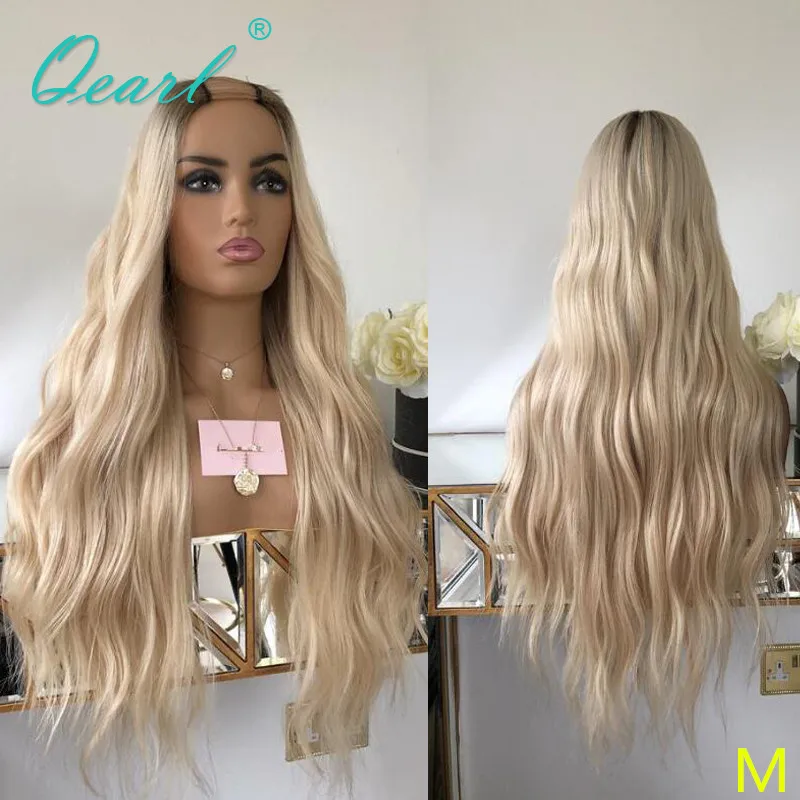 Top Trends: Glueless 10A Women Human Hair Wig Ombre Light Platinum Blonde U Part Wigs 2x4 Natural Wave Cheap Virgin Hair 200% Thick Qearl Shoppable Styles