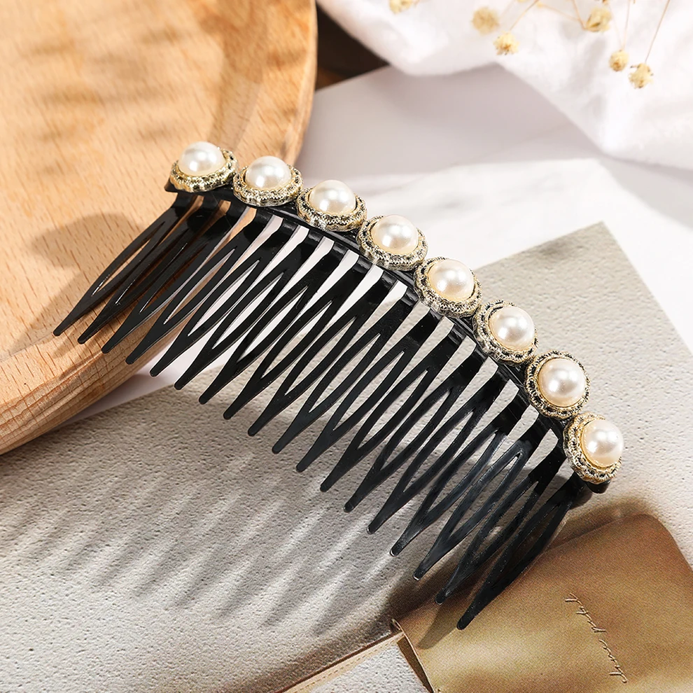 Top Trends: Molans Fashion Women Hairpins Rhinestone Pearl Hair Clip Claws Barrettes Hair Combs Hair Maker Bun Hair Accessories Headwear Shoppable Styles - Image 5