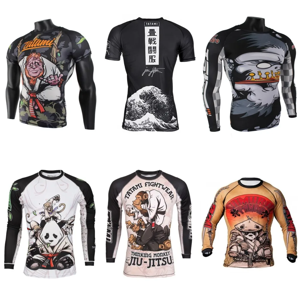 Top Trends: Men&#039;s Monkey MMA Boxing Training Tight T-shirt Boxing Suit Sanda Tiger Taekwondo Sports Shirt Gym Fighting Workout Clothes Shoppable Styles