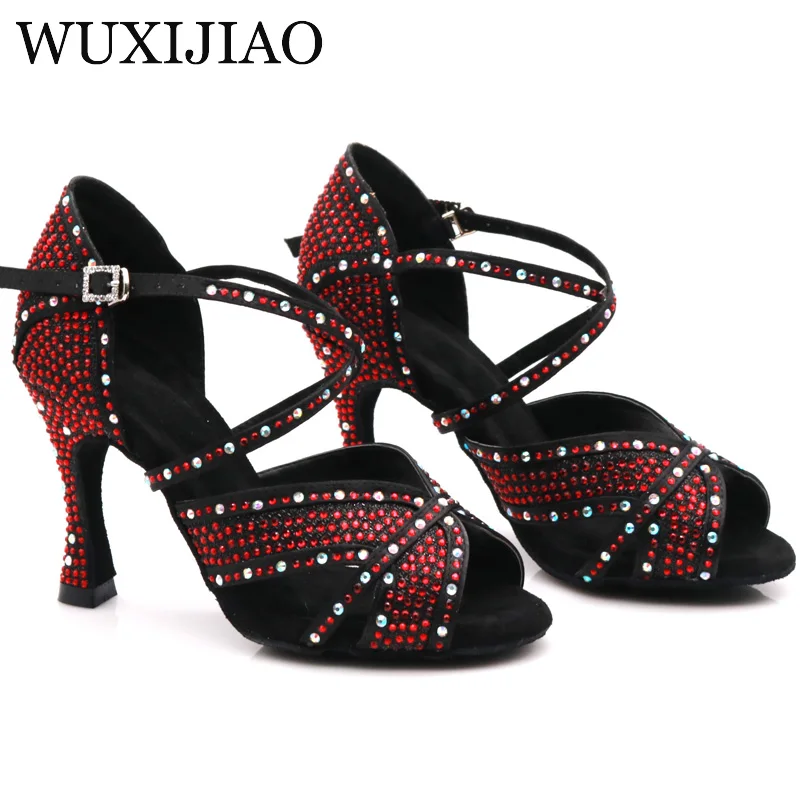 Top Trends: WUXIJIAO Brand Women's Ballroom Dance Latin Dance Shoes Salsa Dance Sandals 8.5 / 9 / 7.5CM High Heels Shoppable Styles