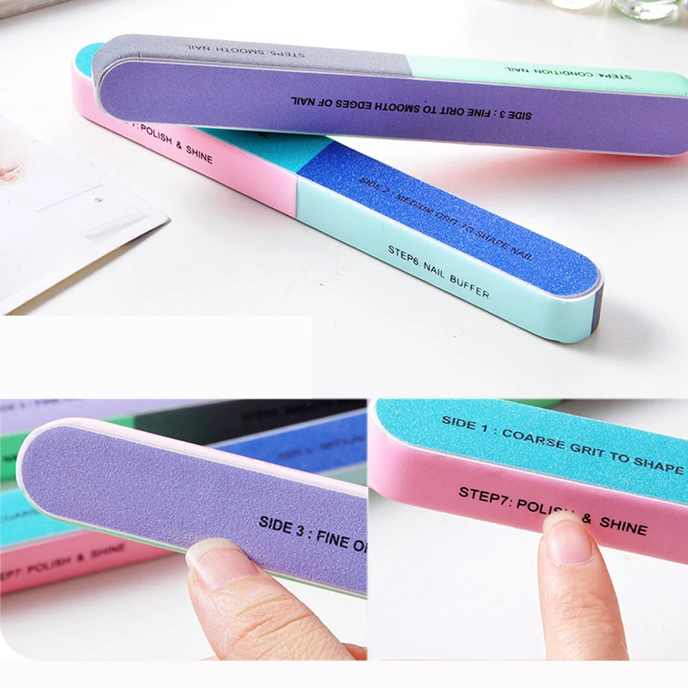 Top Trends: 1pc Nails Seven-sided Multifunctional Polishing Strip Rubbing Strip Polishing File Sponge Nails File Buffer Pedicure Nails Tools Shoppable Styles