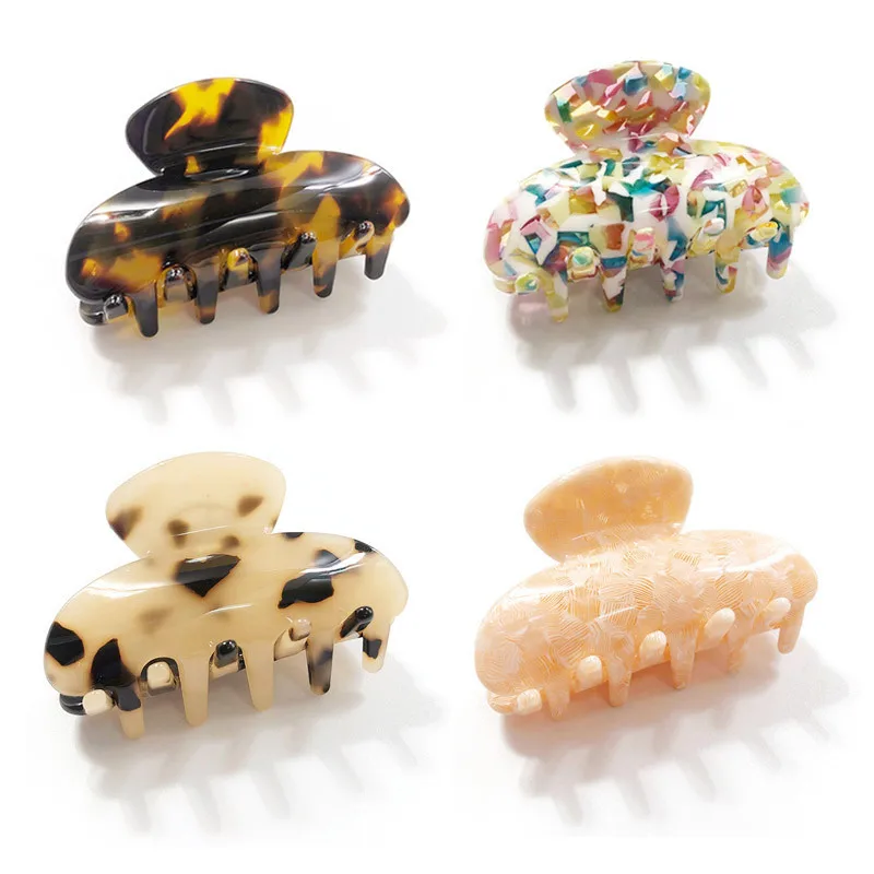 Top Trends: 2021 Newest Acetate Hair Claw Clips Women Barrette Clamp Jelly Colors Ponytail Crab Girls Hair Hairpin Hair Styling Accessories Shoppable Styles - Image 2