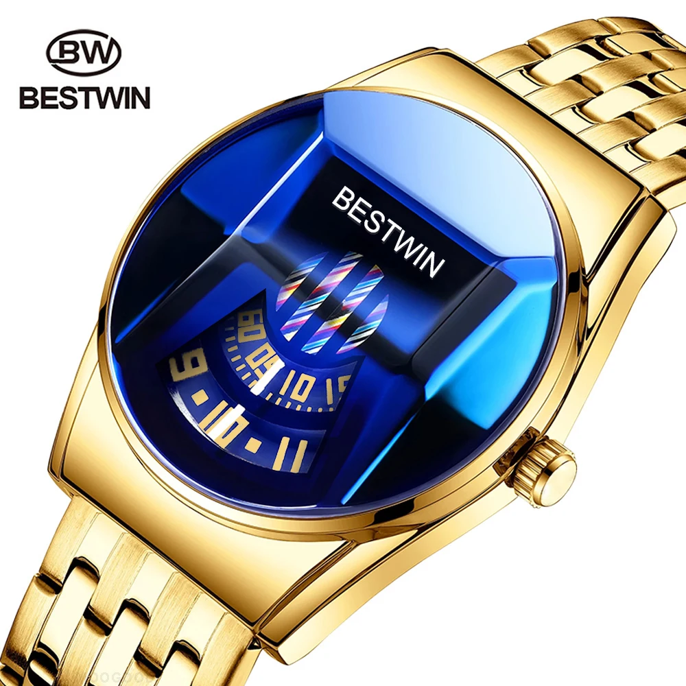 Top Trends: New Sport BESTWIN Mens Quartz Watches Hot Luxury Brand Watch For Men Silicone Wristwatch Waterproof Clock Relogio Masculino Shoppable Styles