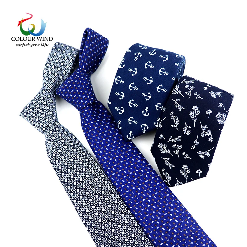 Top Trends: Mens Cotton Neck Ties Anchor Flower Printed Adult 6CM Handmade Neckwear Soft Casual Cravat Party Club Pub Suit Gift Shoppable Styles