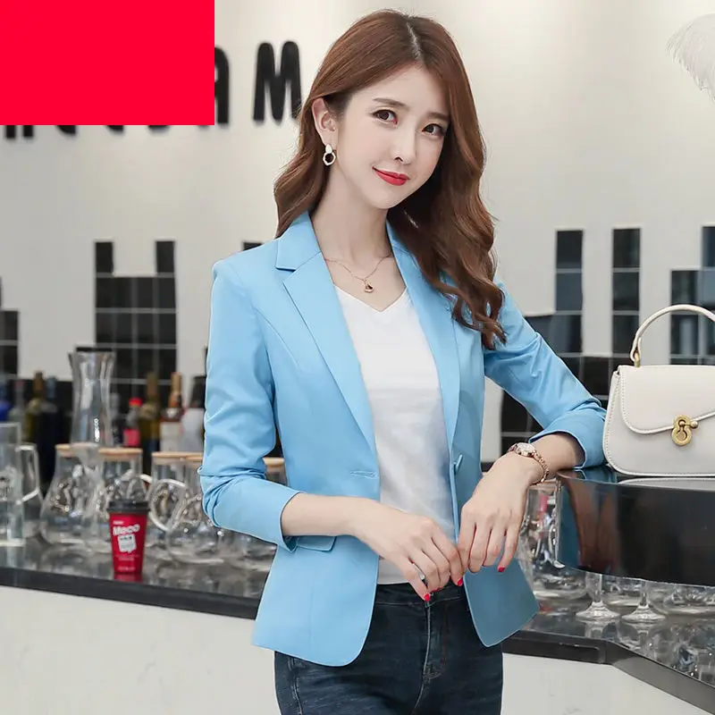 Top Trends: 2020 New Autumn Korean Version Of The Women's Self-cultivation Of The Skinny Casual Jacket Red Suit Female Regular Full Shoppable Styles - Image 6