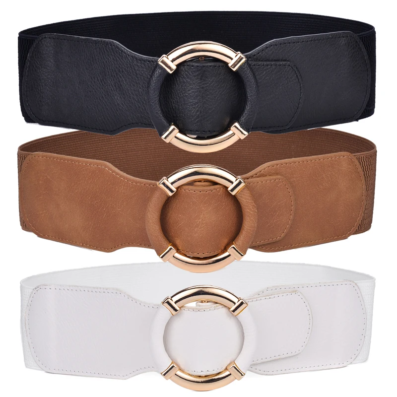 Top Trends: Beltox Women’s Elastic Stretch Wide Waist Belts W Wrapped Gold Circle Buckle Shoppable Styles