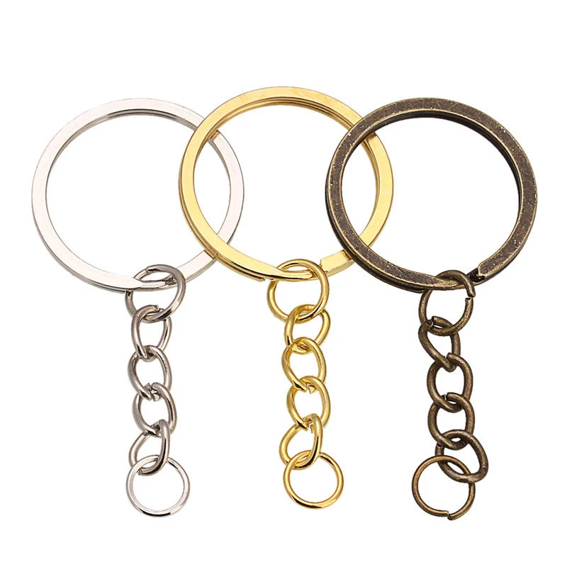 Top Trends: Louleur Key Chain Key Ring Keychain Bronze Rhodium Gold Color 28mm Long Round Split Keyrings DIY Jewelry Making Wholesale Shoppable Styles