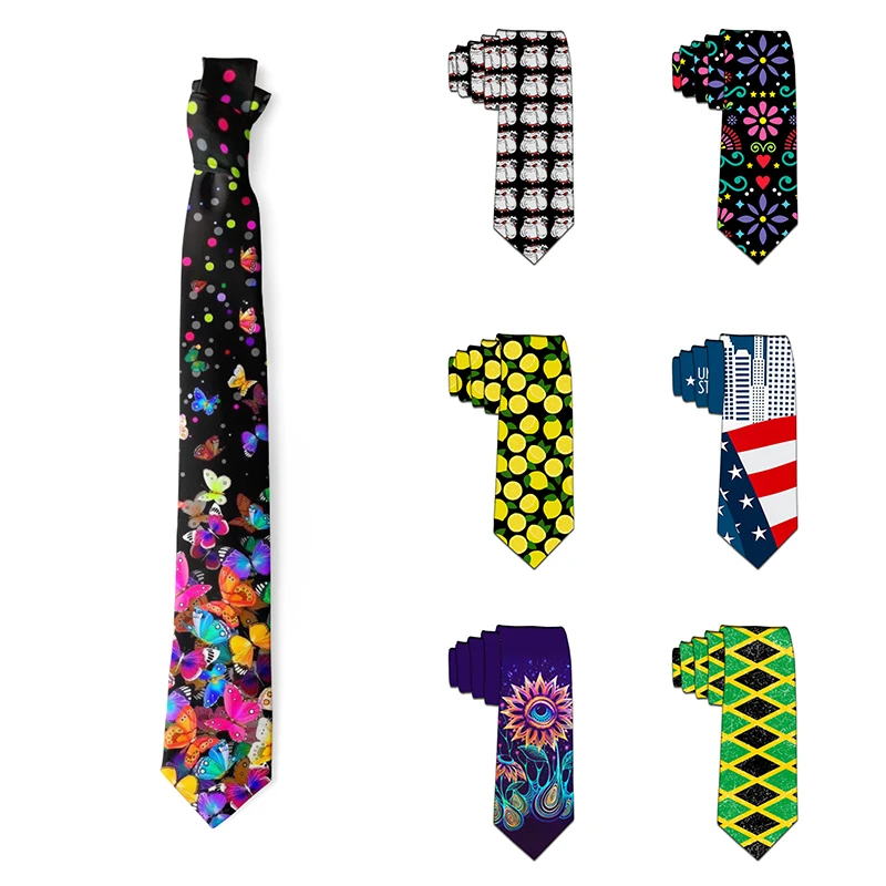 Top Trends: 3D Floral Print Tie For Men Polyester 8cm Wide Casual Wedding Shirt Accessories Suit Fashion Flower Narrow Women Male Necktie Shoppable Styles