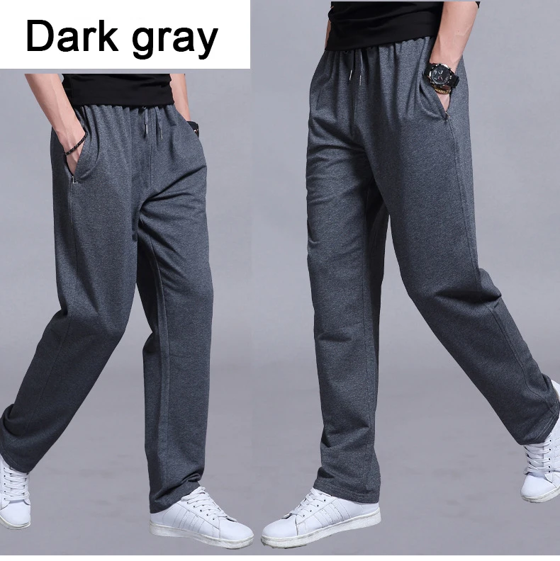 Top Trends: Men Autumn Summer Sports Running Pants Pockets Training Elastic Waist Jogging Casual Trousers Sweatpants Solid Fitness Fattening Shoppable Styles - Image 2