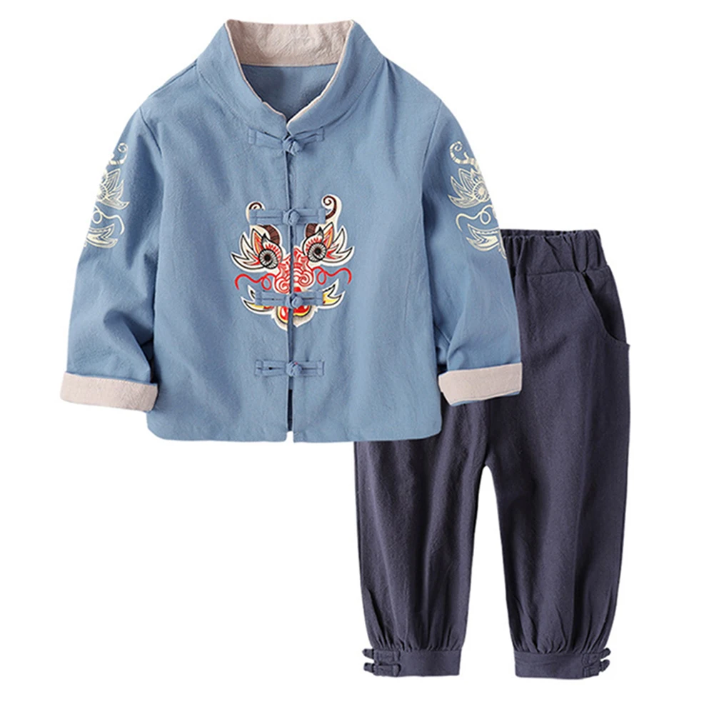 Top Trends: Mudkingdom Boys Girls Outifts Chinese New Year Clothes Kids Costume Tang Jacket Coats And Pants Suit Children Clothing Sets Shoppable Styles - Image 3