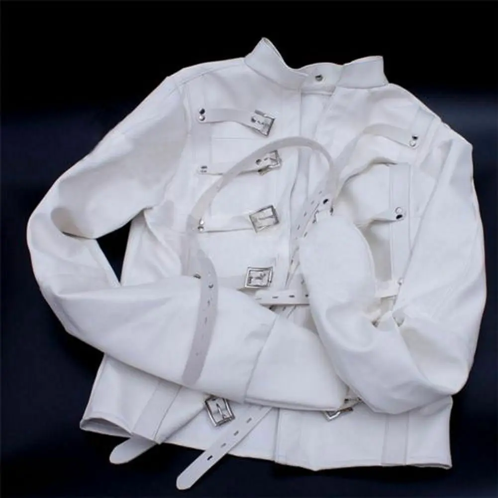 Top Trends: White Asylum Straight Jacket Costume S / M L / XL BODY HARNESS Restraint Armbinder Shoppable Styles