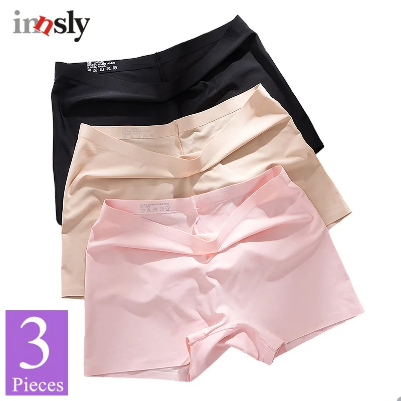 Top Trends: 3 Pieces / Pack Women Boyshorts Seamless Female Boxer Ice Silk Ladies Safety Short Pants Mid Waist Summer Breathable Women Boxer Shoppable Styles