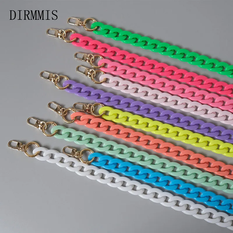 Top Trends: Fashion Woman Bag Accessory Parts White Red Purple Green Candy Acrylic Resin Chain Lovely Strap Women Shoulder Cute Clutch Chain Shoppable Styles