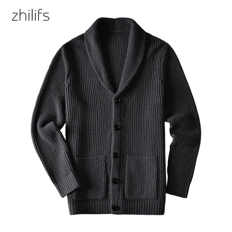 Top Trends: 2021 New Fashion Brand Sweater Coat Extra Coarse Wool Man Cardigan Thick Jumpers Autumn Korean Style Casual Mens Clothes Shoppable Styles