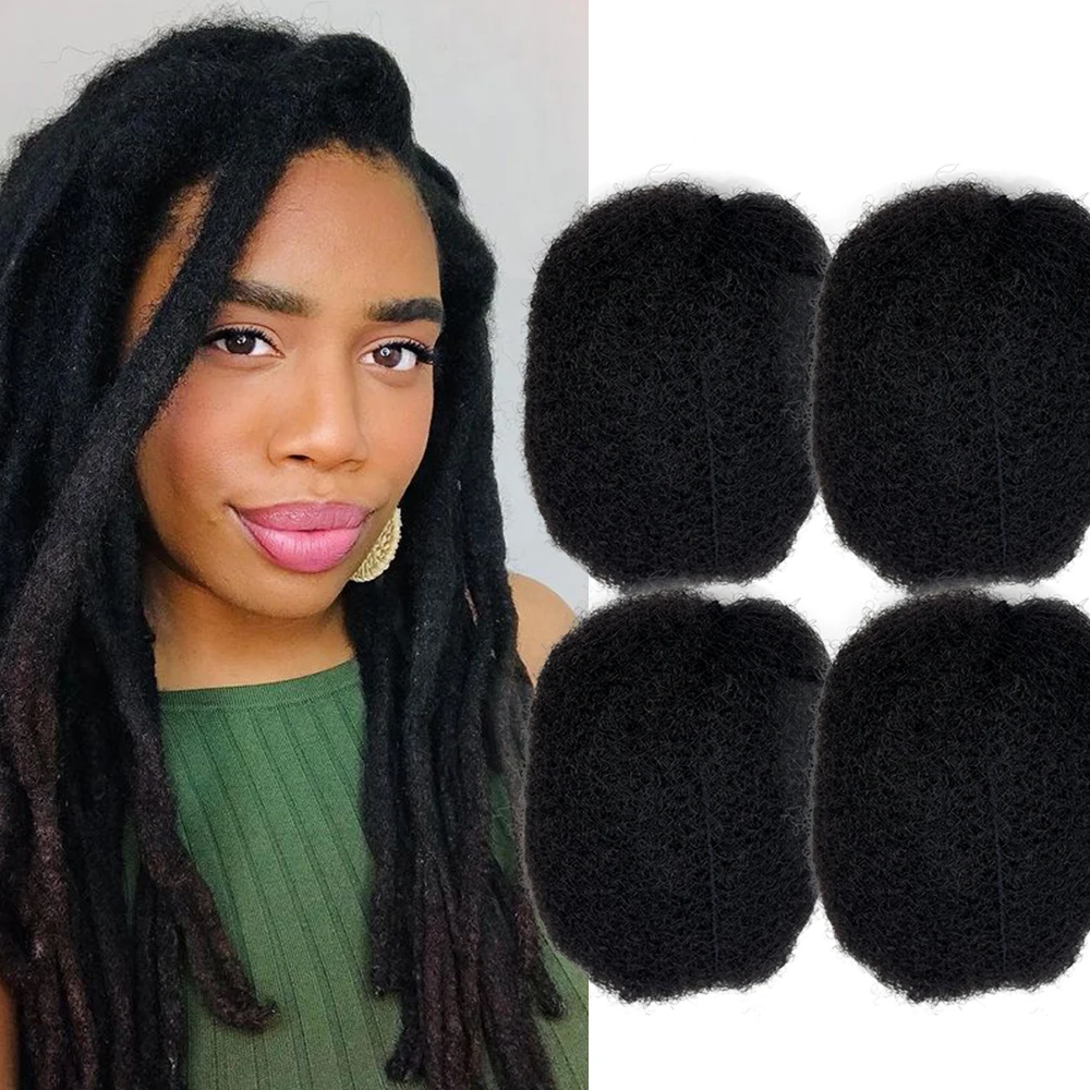 Top Trends: Tight Afro Kinky Human Hair, Ideal For Making, Locs Repair, Extensions, Twist, Braids 6 Bundles / Package Shoppable Styles