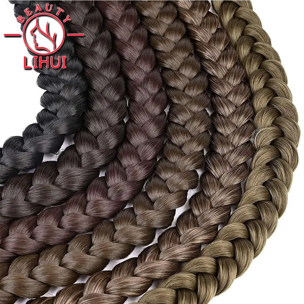 Top Trends: Synthetic Long Braided Ponytail Hairpiece Kinky Straight Ponytail For Women Dark Brown Ponytail Hair Extension 34 Inch Lihui Shoppable Styles - Image 5