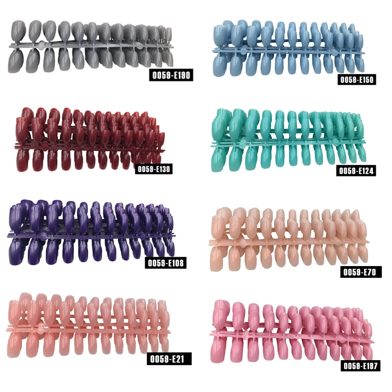 Top Trends: 120pcs Fake Short Pointed Coffin False Nail Tips Stiletto False Nails Full Cover Pure Candy Color Ballerinas Press On Nail Shoppable Styles