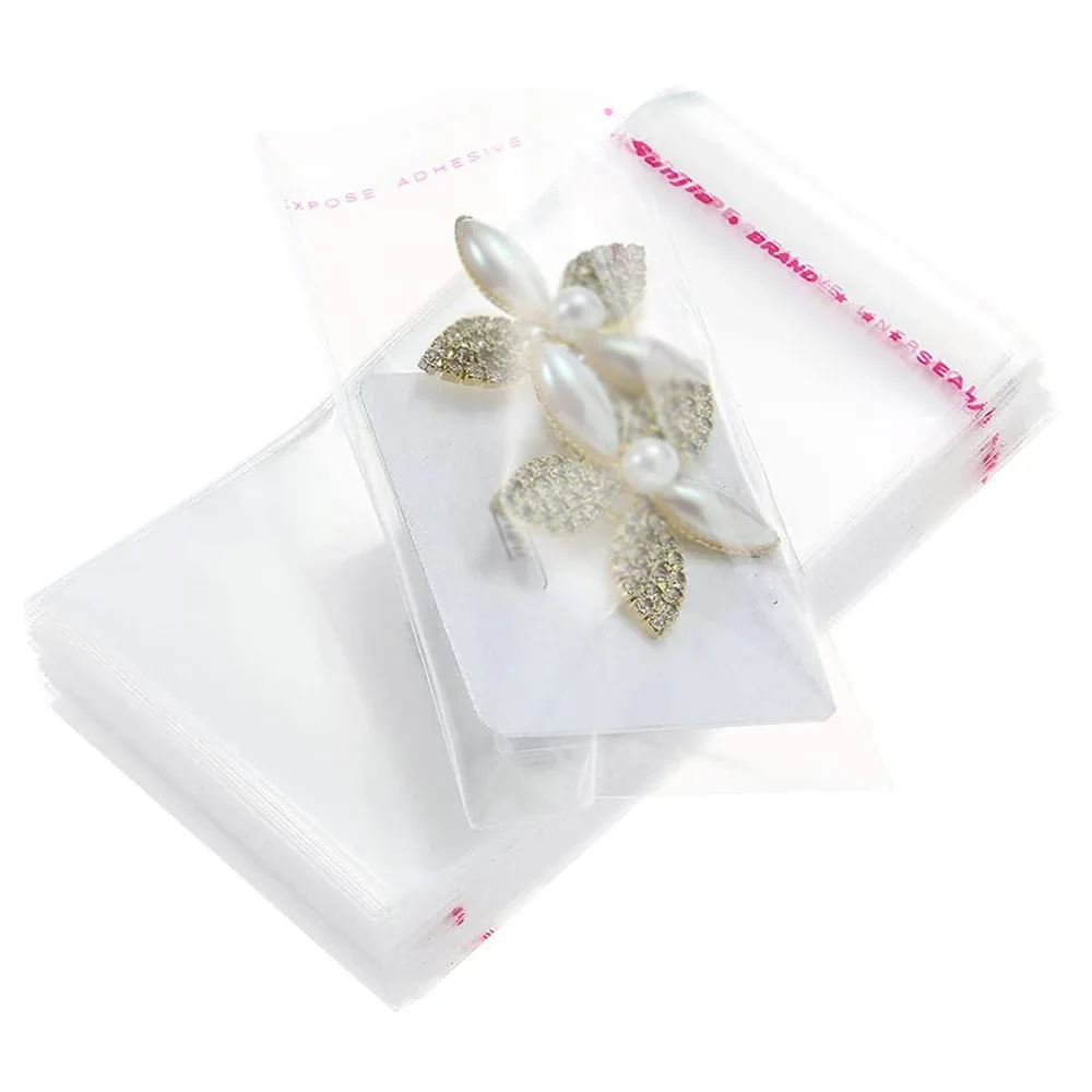 Top Trends: 50pcs Self Sealing Cellophane Bags Clear Multi-size Adhesive Opp Bags For Jewelry Display Packaging Handmade Gift Wrapper Pouch Shoppable Styles