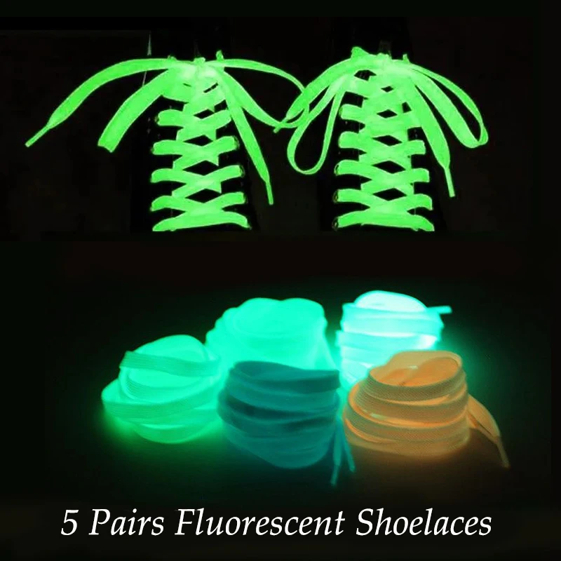 Top Trends: 10pcs Luminous Shoelaces For Kids Sneakers Women Canvas Sports Shoe Strap Glow In The Dark Night Fluorescent Laces For Shoes Men Shoppable Styles