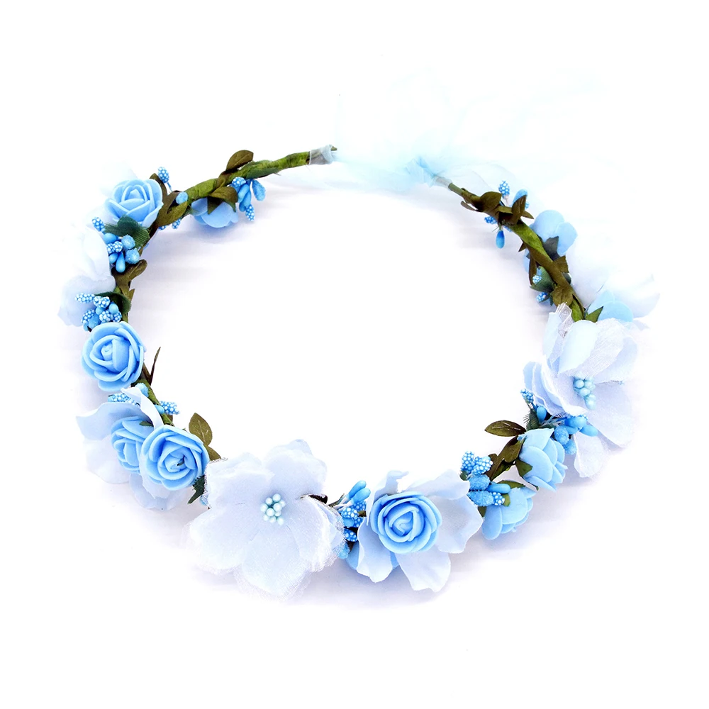 Top Trends: Wreath Women Flowers Tiara Flower Princess Crown Girl Bohemian Hair Accessories Woman Garland Guest Wedding Headdress Headband Shoppable Styles