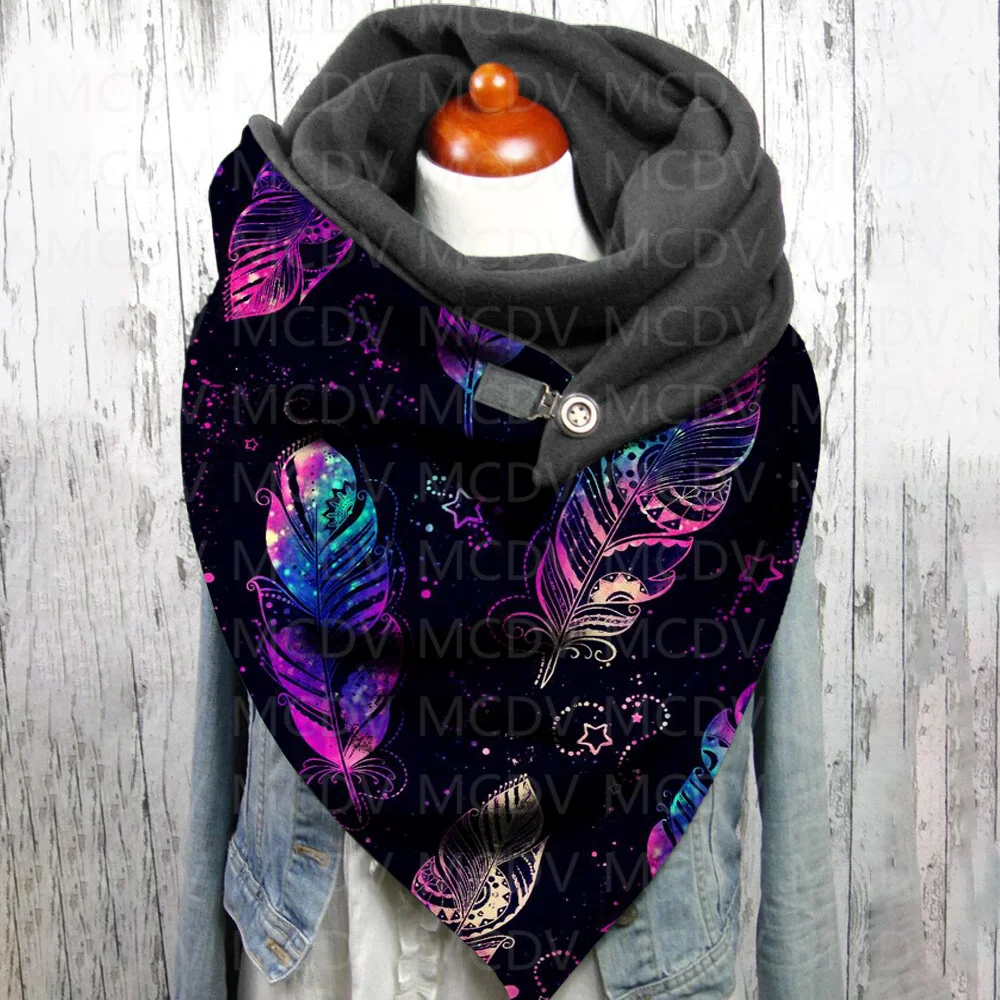 Top Trends: Feather 3D Printed Casual Scarf And Shawl For Women Warm And Comfortable Scarf Shoppable Styles