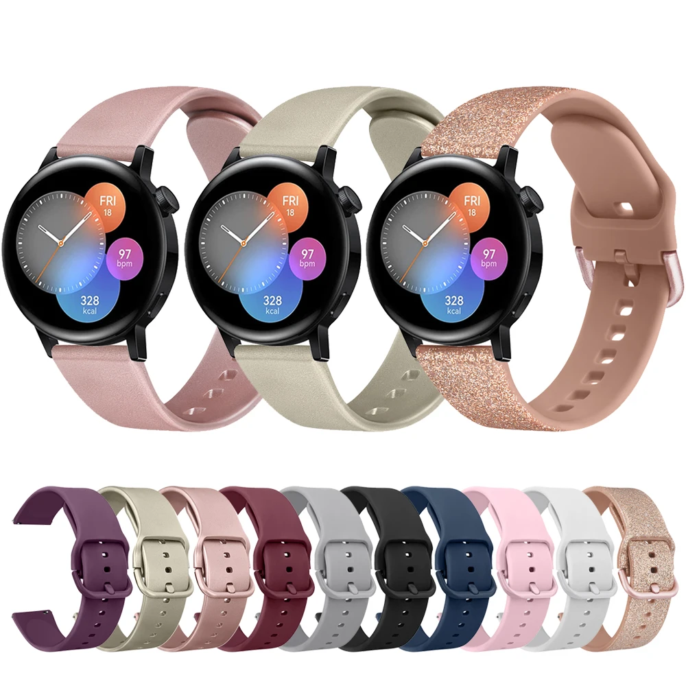 Top Trends: 20mm 22mm Silicone Strap For Huawei Watch GT 3 42mm 46mm / GT Runner / GT 2 Pro / GT 3 Pro Bracelet For Huawei Watch 3 Pro Watchband Shoppable Styles