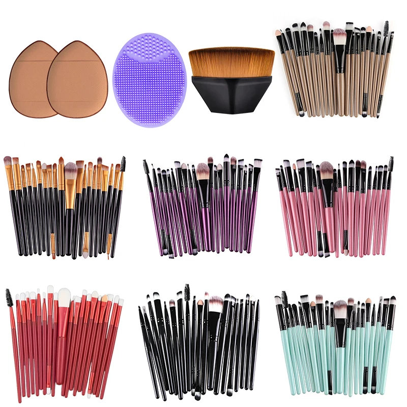 Top Trends: 20Pcs Makeup Brushes Set Professional Powder Foundation Eyeshadow Make Up Brush Plastic Handle Soft Synthetic Hair Brush Tools Shoppable Styles