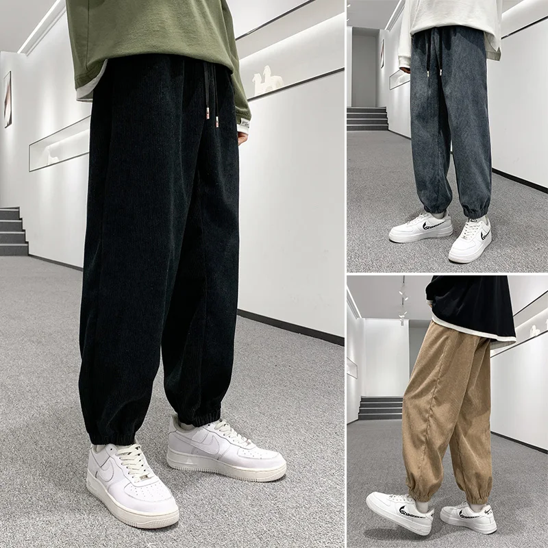 Top Trends: New Corduroy Spring And Autumn Youth Student Casual Pants Men&#039;S Korean Version Fashion Trend Handsome Straight Trousers Shoppable Styles