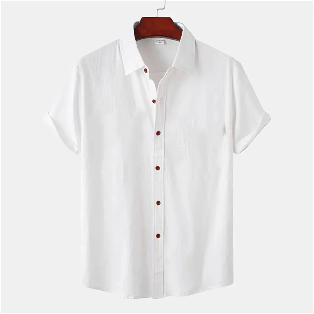 Top Trends: Men's Shirt In Spring And Summer Simple Pure Color Men's Clothing Simple Leisure Vacation Daily High Quality Short-sleeved Shirt Shoppable Styles