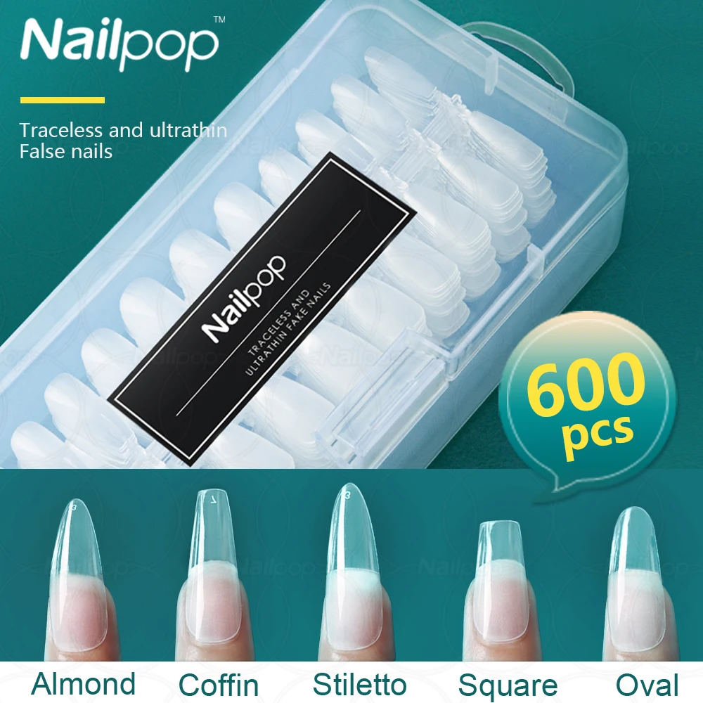 Top Trends: Nailpop False Nails Gel X Tips Short Almond / Coffin Full Cover Acrylic Press On Fake Nails American Capsule Art Supplies And Tool Shoppable Styles