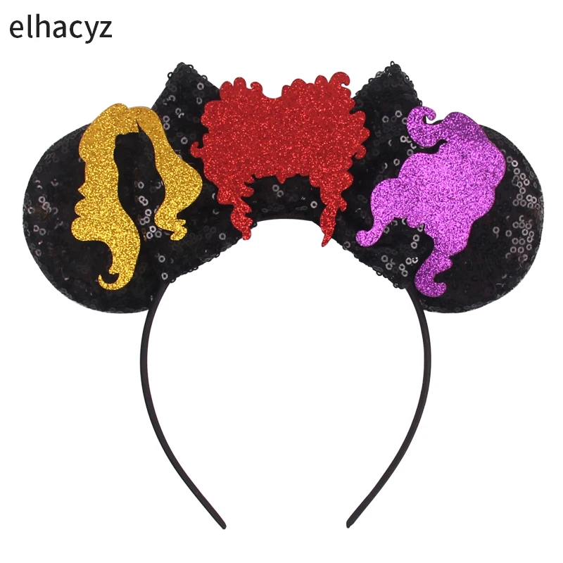 Top Trends: New Villains Mouse Ears Headbands Women Halloween Party Cosplay Bad Guys Hairbands Girls Festival Gift Kids DIY Hair Accessories Shoppable Styles