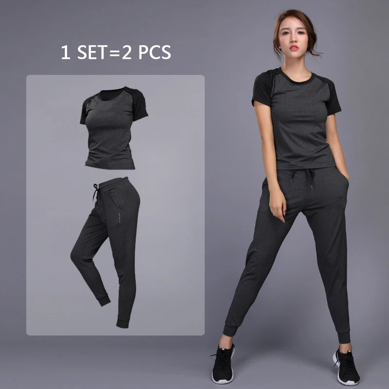 Top Trends: New Women's Sportswear Yoga Sets Jogging Clothes Gym Workout Fitness Training Yoga Sports T-Shirts+ Pants Running Clothing Suit Shoppable Styles