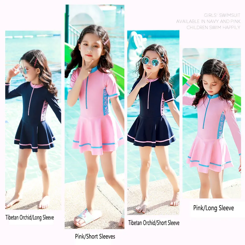 Top Trends: 2022 New Girls Swimsuit One-piece Swimwear Women UPF50+ Print Baby Long Sleeve Kids Toddler Infant Beach Bathing Suits Children Shoppable Styles - Image 4