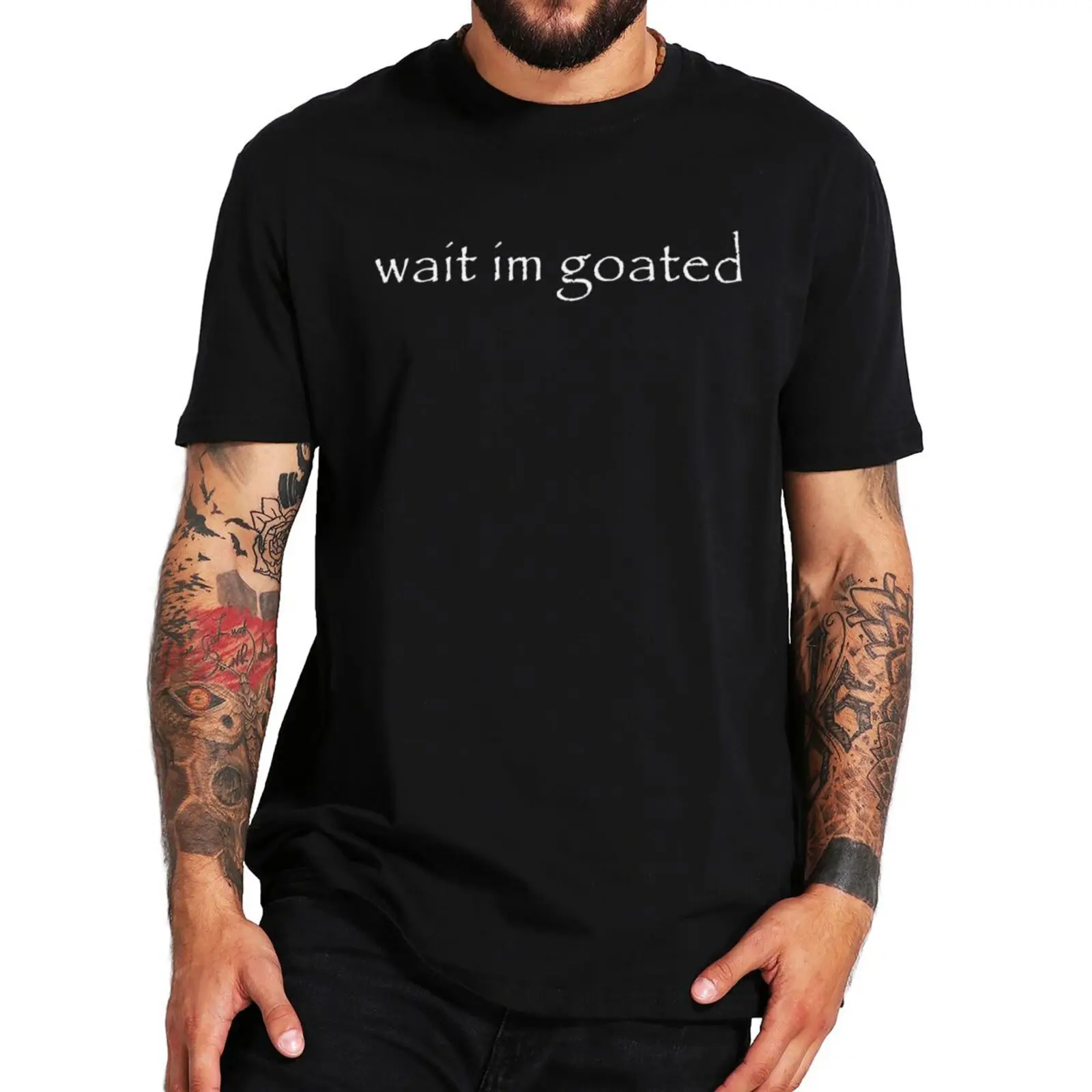 Top Trends: Wait I&#039;m Goated T Shirt Funny Meme Trend Y2k Short Sleeve O-neck 100% Cotton Unisex Summer Casual T-shirts EU Size Shoppable Styles