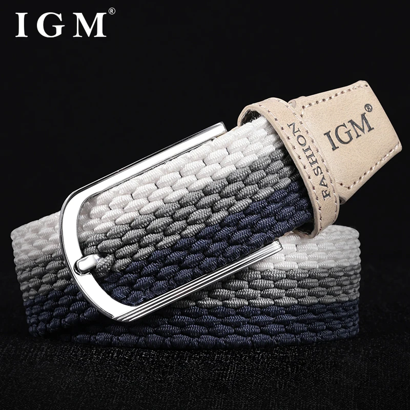 Top Trends: Trendy Men Belt Breathable Strong Elastic Canvas Woven Belt For Men And Women Without The Need For Perforated Belt Casual Belt Shoppable Styles