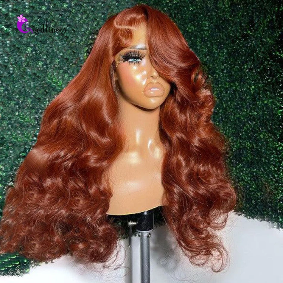 Top Trends: Reddish Brown 13x6 Hd Lace Frontal Wig Preplucked 13x4 Body Wave Lace Front Wig Brazilian Dark Red Brown 4x4 Closure Human Hair Shoppable Styles