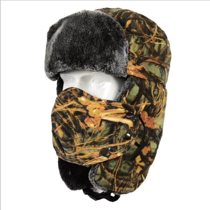 Top Trends: Men Women Winter Hunting Hat Bionic Camouflage Hiking Cap Outdoor Hunting Thermal Warm Cap Ushanka Ear Windproof Militär Hut Shoppable Styles